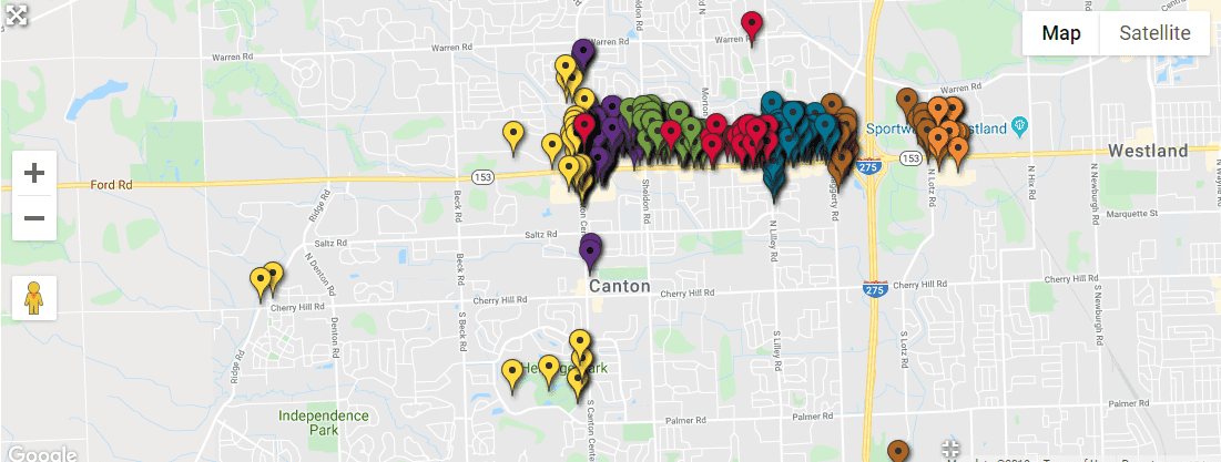 Map with Pointings