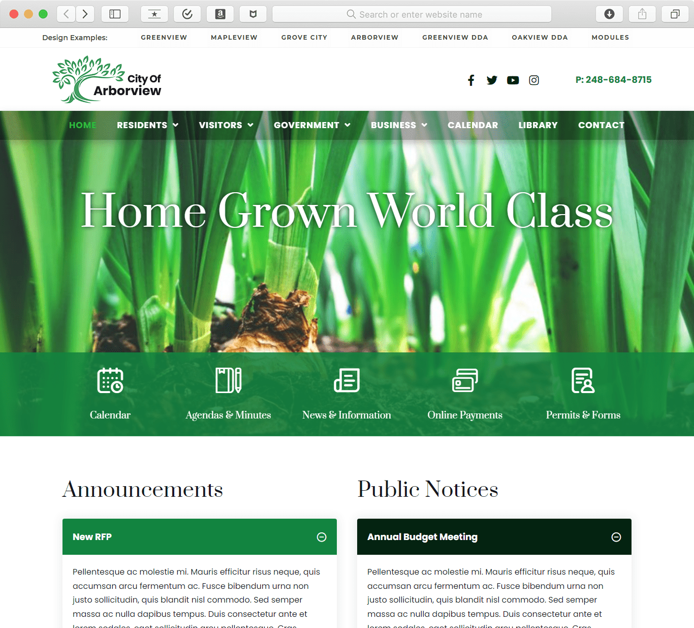 City of Arborville Home Page