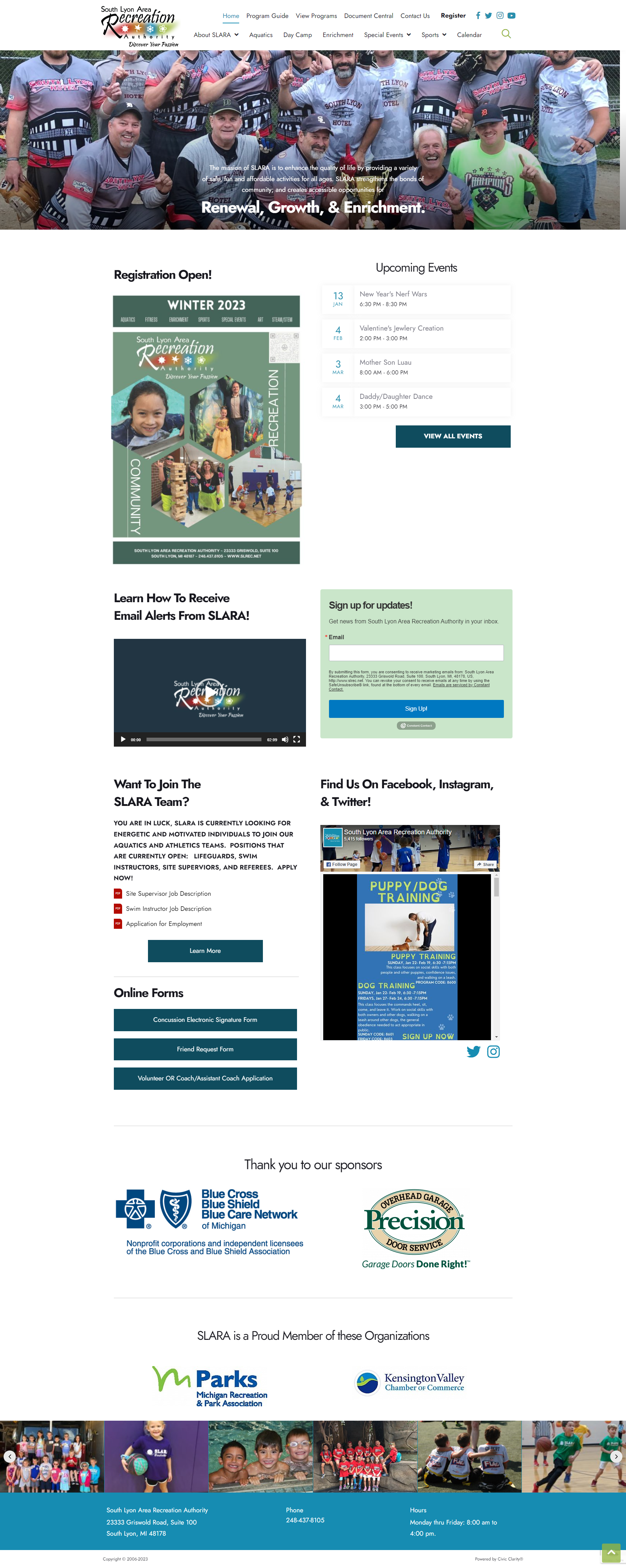 South Lyon Rec Design Refresh