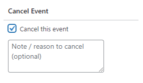 edit cancel event