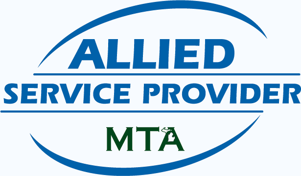white allied 2ct Allied Service Providers MTA logo in blue and green